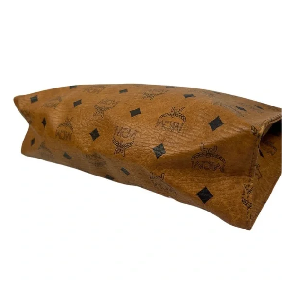 MCM Brown Clutch Bag Monogrammed Leather